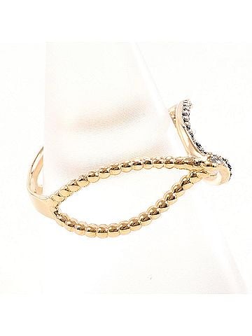 Unbranded 18K (18-karat gold) Pink Gold Ring with Brown Zirconia, Total Weight 2.4g, Jewelry (view 2)