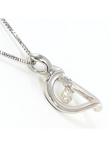 Unbranded 18K (18-karat white gold) necklace with 0.10ct diamond, total weight 1.6g, 40cm length, jewelry. (view 2)