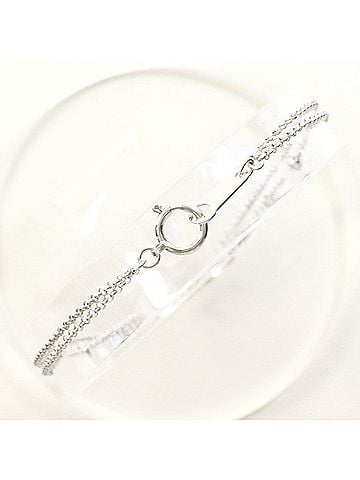 Unbranded 18K (18-karat white gold) bracelet, total weight 1.6g, 18cm length, jewelry. (view 2)