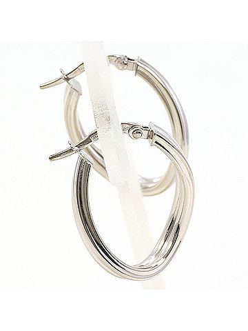 Unbranded 18K (18-karat white gold) earrings, total weight 1.8g, jewelry. (view 2)