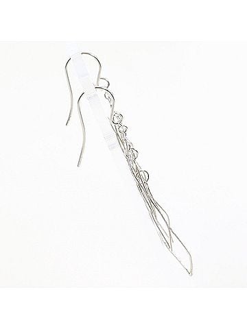 Unbranded 18K (18-karat white gold) earrings, total weight 0.9g, jewelry. (view 2)