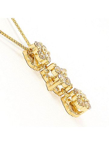 Unbranded 18K (18-karat) Yellow Gold Necklace with 0.30ct Diamond, Total Weight 1.7g, 40cm Length, Jewelry (view 2)
