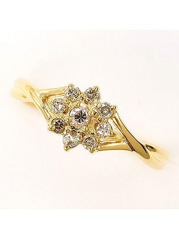 Unbranded 18K (18-karat) Yellow Gold Ring with 0.15 ct Diamond, Total Weight 1.3g, Jewelry (view 1)