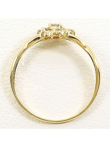 Unbranded 18K (18-karat) Yellow Gold Ring with 0.15 ct Diamond, Total Weight 1.3g, Jewelry (view 2)