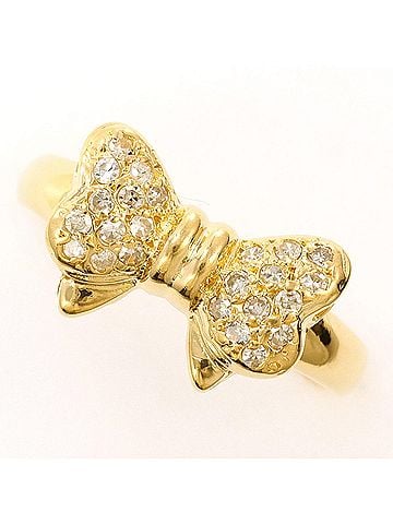 Unbranded 18K (18-karat) Yellow Gold Ring with 0.19ct Diamond, Total Weight 2.3g, Jewelry (view 1)