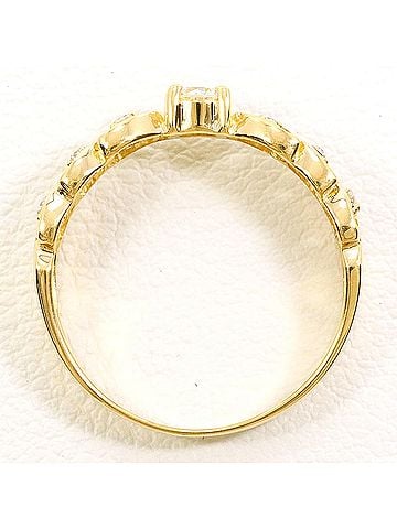Unbranded 18K (18-karat) Yellow Gold Ring with 0.17ct Diamond, Total Weight 1.9g, Jewelry (view 2)