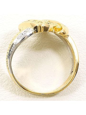 Unbranded PT900 Platinum 18K Yellow Gold Ring with 0.08ct Diamond, Total Weight 3.6g, Jewelry (view 2)
