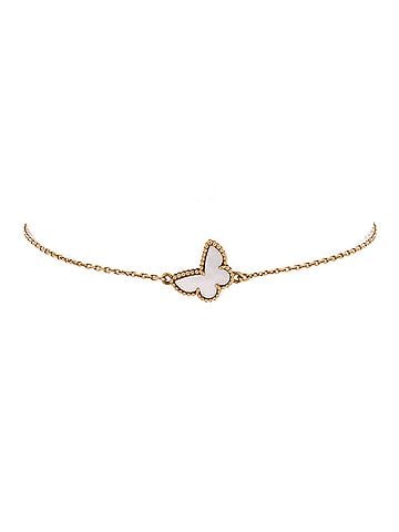 Van Cleef & Arpels Sweet Alhambra Butterfly Bracelet 18K Yellow Gold and Mother of Pearl (view 1)