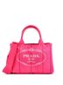Prada 100% Canvas Plain Pink Canapa Convertible Tote Canvas Mini One size - photo 1