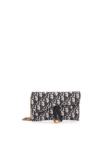 Christian Dior Saddle Chain Wallet Oblique Canvas (view 1)
