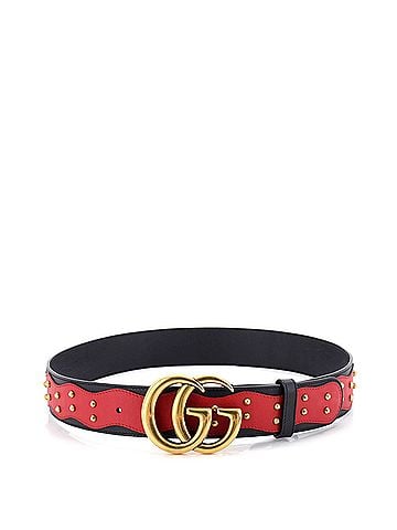 Gucci GG Marmont Belt Studded Leather Wide (view 2)