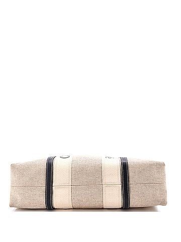 Chloé Woody Tote Canvas with Leather Large (view 2)