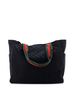 Gucci 100% Canvas Plain Black Double Pocket Web Handle Tote GG Canvas Medium One size - photo 4