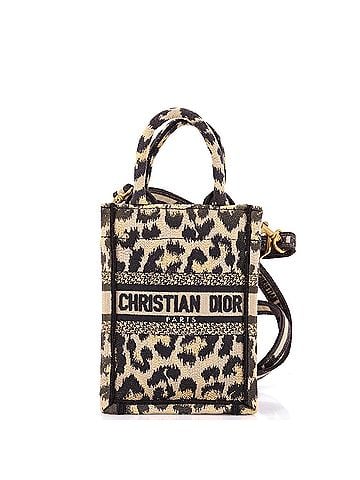 Christian Dior Book Tote Phone Bag Embroidered Canvas Mini (view 1)