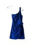 Hello Molly 95% Polyester 5% Spandex 100% Polyester Solid Blue Cocktail Dress Size 2 - photo 1