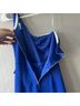 Hello Molly 95% Polyester 5% Spandex 100% Polyester Solid Blue Cocktail Dress Size 2 - photo 7