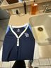 Majestic Blue White Button-Down Shirt Size M - photo 4