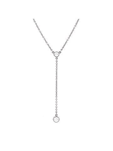 Tiffany & Co. Elsa Peretti Diamonds By The Yard Lariat Necklace Platinum with Diamonds .19CT (view 1)