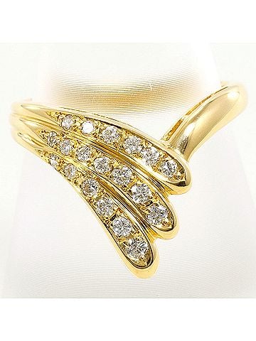 Unbranded 18K (18-karat) Yellow Gold Ring with 0.23 ct Diamond, Certificate of Authenticity, Total Weight 3.5g, Jewelry (view 1)