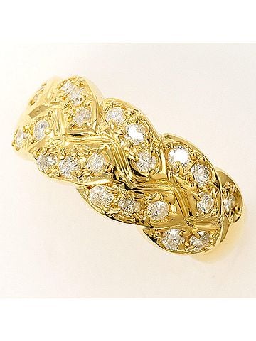 Unbranded 18K (18-karat) Yellow Gold Ring with 0.5 ct Diamond, Certificate of Authenticity, Total Weight 5.2g, Jewelry (view 1)