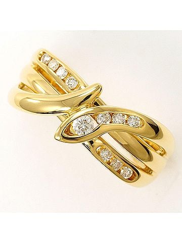 Unbranded 18K (18-karat) Yellow Gold Ring with 0.20 ct Diamond, Certificate of Authenticity, Total Weight 6.4g, Jewelry (view 1)