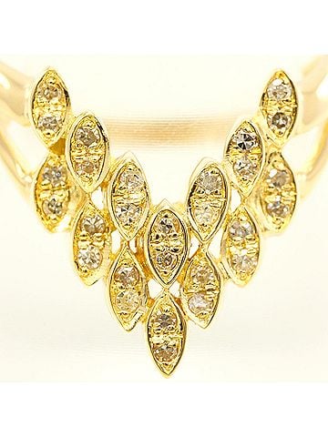 Unbranded 18K (18-karat) Yellow Gold Ring with 0.26 ct Diamond, Certificate of Authenticity, Total Weight 5.1g, Jewelry (view 2)