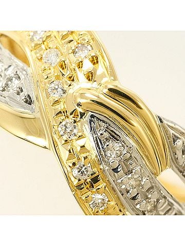 Unbranded PT900 Platinum 18K Yellow Gold Ring with Diamond (carat mark not specified), Certificate of Authenticity, Total Weight 4.9g, Jewelry (view 2)