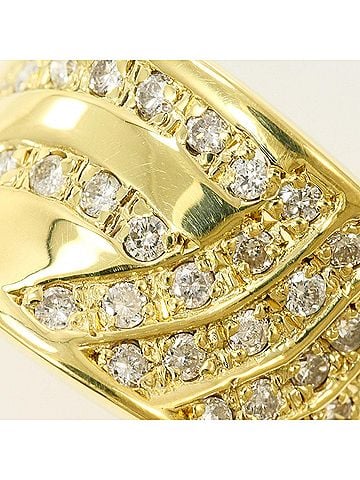 Unbranded 18K (18-karat) Yellow Gold Ring with 0.43 ct Diamond, Certificate of Authenticity, Total Weight 4.3g, Jewelry (view 2)