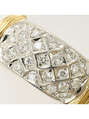 Unbranded PT900 Platinum 18K Yellow Gold Ring with 0.30 ct Diamond, Certificate of Authenticity, Total Weight 6.5g, Jewelry (view 2)