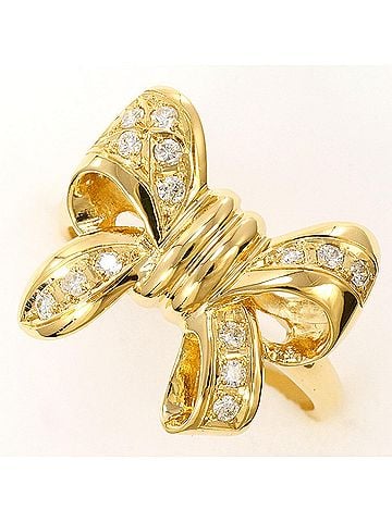 Unbranded 18K (18-karat) Yellow Gold Ring with 0.15 ct Diamond, Certificate of Authenticity, Total Weight 4.2g, Jewelry (view 1)