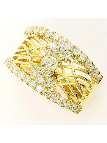 Unbranded 18K (18-karat) Yellow Gold Ring with 1.00 ct Diamond, Certificate of Authenticity, Total Weight 7.0g, Jewelry (view 1)
