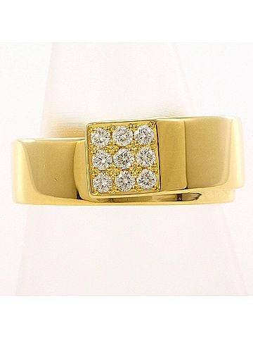 Unbranded 18K (18-karat) Yellow Gold Ring with 0.18 ct Diamond, Certificate of Authenticity, Total Weight 10.6g, Jewelry (view 1)