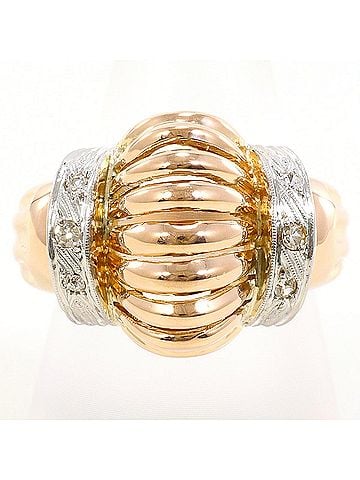 Unbranded 18K (18-karat white gold) ring with diamond (carat mark not stamped), includes appraisal certificate, total weight 8.7g, jewelry. (view 1)