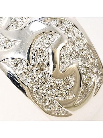 Unbranded 18K (18-karat white gold) ring with a 0.50 ct diamond, includes certificate of authenticity, and weighs 7.3g. (view 2)