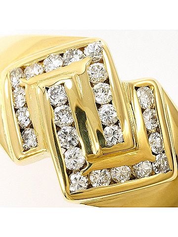 Unbranded 18K (18-karat) Yellow Gold Ring with 0.21ct Diamond, Certificate of Authenticity, Total Weight 3.4g, Jewelry (view 2)