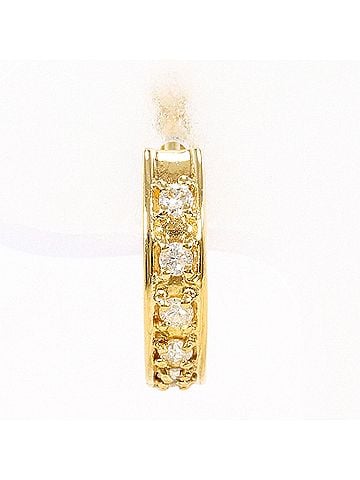 Unbranded 18K (18-karat) Yellow Gold Earring (Single Earring) with 0.10 ct Diamond, Total Weight 1.2g, Jewelry (view 1)