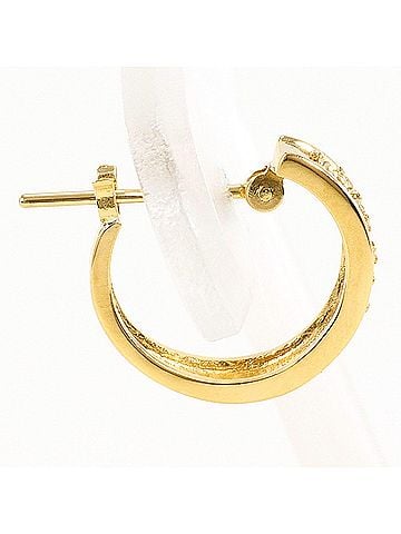 Unbranded 18K (18-karat) Yellow Gold Earring (Single Earring) with 0.10 ct Diamond, Total Weight 1.2g, Jewelry (view 2)