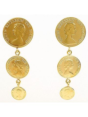 Unbranded 18K (18-karat) Yellow Gold Earrings, Total Weight 1.0g, Jewelry (view 1)