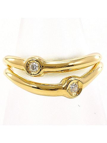 Unbranded 18K (18-karat) Yellow Gold Ring with Diamond (carat mark not specified), Certificate of Authenticity, Total Weight 4.0g, Jewelry (view 1)