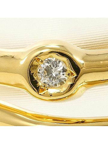 Unbranded 18K (18-karat) Yellow Gold Ring with Diamond (carat mark not specified), Certificate of Authenticity, Total Weight 4.0g, Jewelry (view 2)