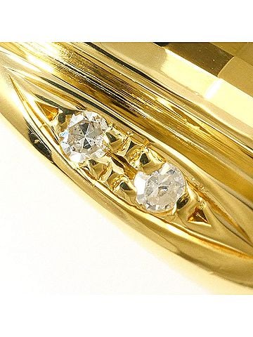 Unbranded 18K (18-karat) Yellow Gold Ring with Diamond (carat mark not specified), Certificate of Authenticity, Total Weight 3.1g, Jewelry (view 2)