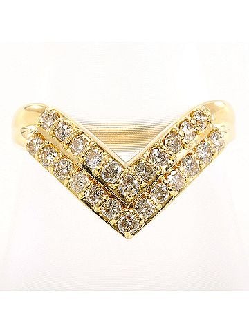 Unbranded 18K (18-karat) Yellow Gold Ring with 0.50ct Diamond, Certificate of Authenticity, Total Weight 2.8g, Jewelry (view 1)