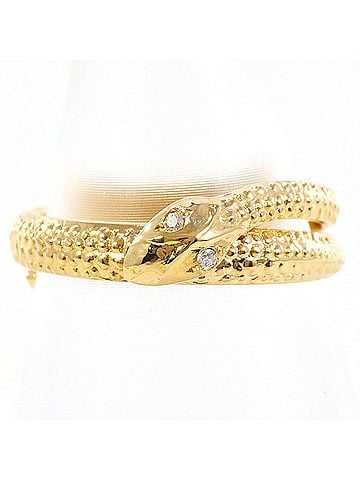 Unbranded 18K (18-karat) Yellow Gold Ring with Diamond (carat mark not specified), Certificate of Authenticity, Total Weight 4.0g, Jewelry (view 1)
