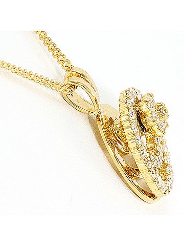 Unbranded 18K (18-karat) Yellow Gold Necklace with 0.58ct Diamond, Total Weight 6.3g, 45cm Length, Jewelry (view 2)