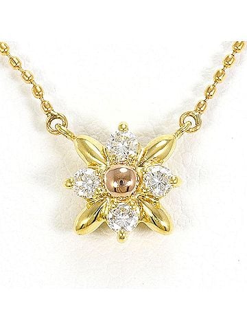 Unbranded 18K (18-karat) Yellow Gold Necklace with 0.15ct Diamond, Total Weight 2.2g, 40cm Length, Jewelry (view 1)
