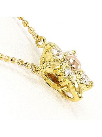 Unbranded 18K (18-karat) Yellow Gold Necklace with 0.15ct Diamond, Total Weight 2.2g, 40cm Length, Jewelry (view 2)