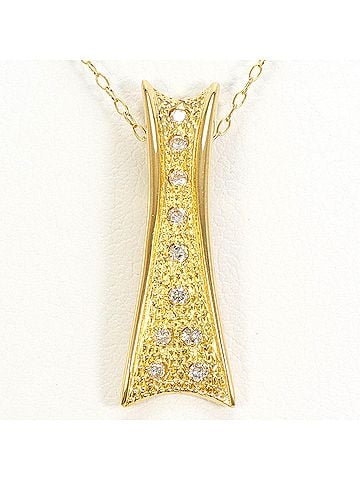 Unbranded 18K (18-karat) Yellow Gold Necklace with 0.10ct Diamond, Total Weight 2.6g, 40cm Length, Jewelry (view 1)