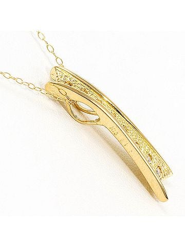 Unbranded 18K (18-karat) Yellow Gold Necklace with 0.10ct Diamond, Total Weight 2.6g, 40cm Length, Jewelry (view 2)