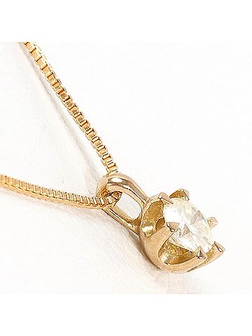 Unbranded 18K (18-karat gold) Pink Gold Necklace with 0.10ct Diamond, Total Weight 1.0g, 40cm Length, Jewelry (view 2)