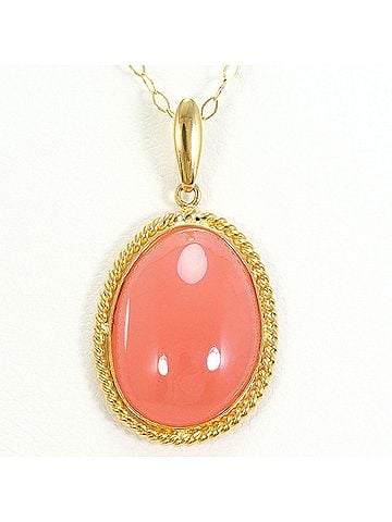 Unbranded 18K (18-karat) Yellow Gold Necklace with Carnelian, Total Weight 3.7g, 40cm, Jewelry (view 1)